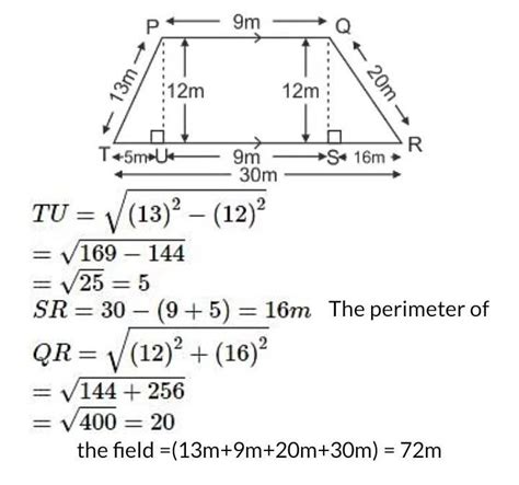 the surface of a building is in shape of trapezium whose dimension are ...
