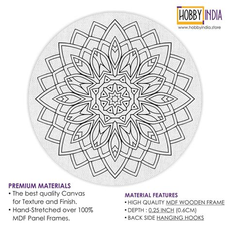 Mandala Canvas for Painting and DIY– Hobby Decor Pvt Ltd