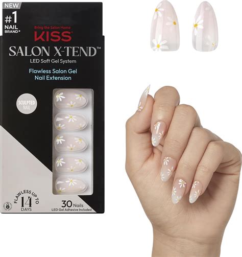 Amazon.com: KISS Salon X-tend, Press-On Nails, Nail glue included, 'Red ...