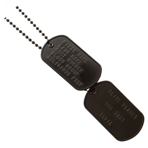 Embossed Military Dog Tags in Assorted Colours and Finishes – Olive Planet