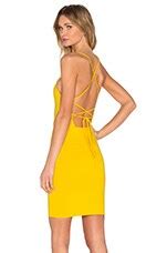 Donna Mizani Cross Back Mini Cami Dress in Canary | REVOLVE