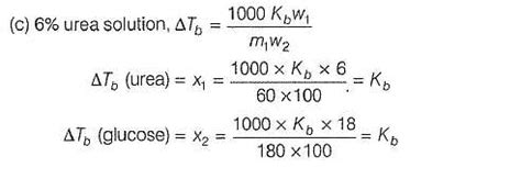 6% aqueous solution of urea (by mass of solvent) has elevation in ...