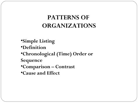 pattern of organization | PPT