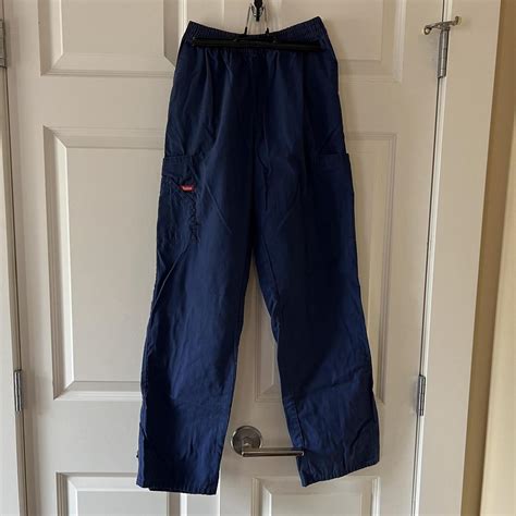 Blue dickies scrub pants in size small. Cargo fit.... - Depop