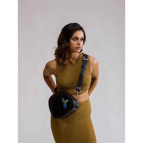 Buy Miri Black Hand Embroidered Origami Bird Pebble Sling Bag Online