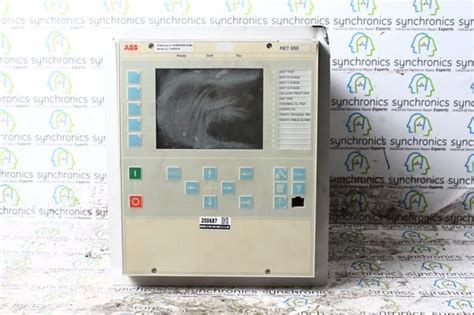 ABB RET 650 Transformer Protection Rela… Repair India | Synchronics