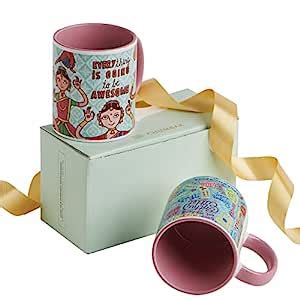 Buy Chumbak Just Being Indian Mugs Gift Set (Pink) Online at Low Prices ...