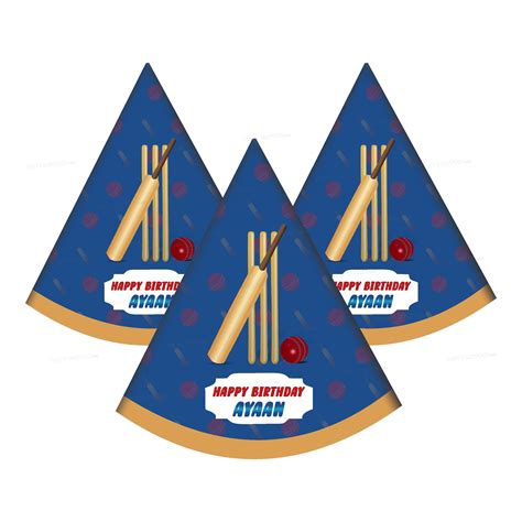 Cricket Theme Customized Hat | Party Supplies India Online