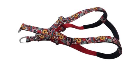 Kennel Animals Padded Nylon Printed M.S. Click Lock Adjustable Harness ...