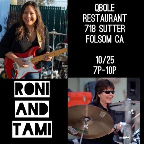 Tami and Roni @ Qbole Friday, 10/25, Q'bole, Folsom, 25 October 2024 ...