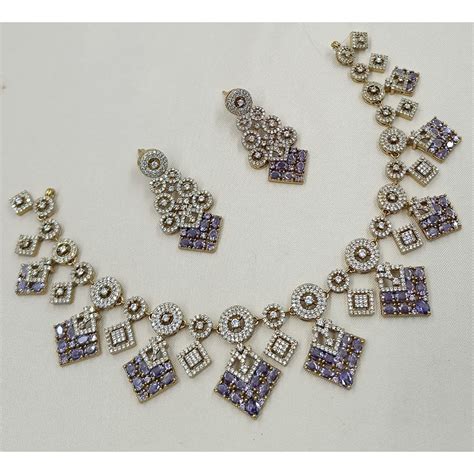 NAFJ Royal Look American Diamond Necklace Set – JewelEMarket