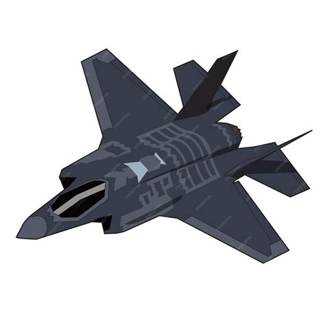 Premium Vector | F35 stealth jet fighter illustration vector design - F-35 Drawing