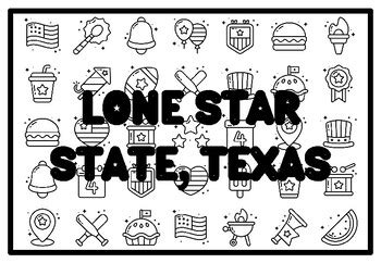 LONE STAR STATE, TEXAS State Nickname Activity, Constitution Day ...
