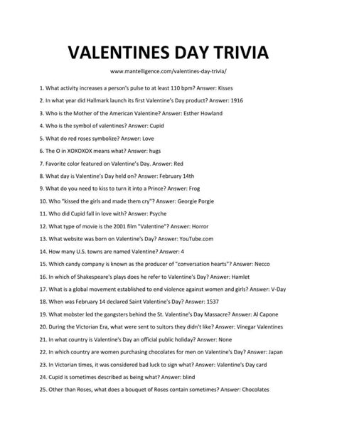 49 valentine s day trivia questions answers fun quiz – Artofit