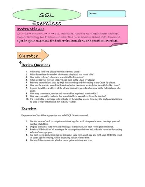 SQL Exercises 的图像结果