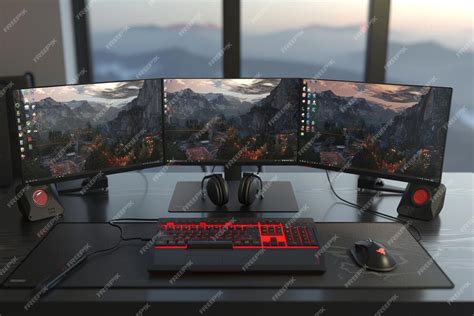 Image result for Gaming PC Setup Monitor