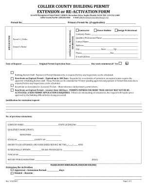 Collier County Permit Extension Form - Fill Online, Printable, Fillable ...