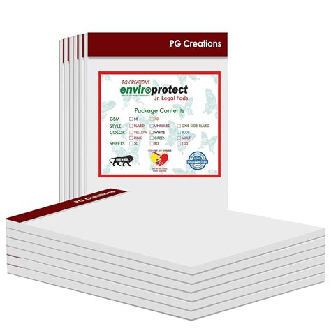 PG Creations Unruled Writing Notepad, A5 Size, 5x8 Inch, Medium Size ...