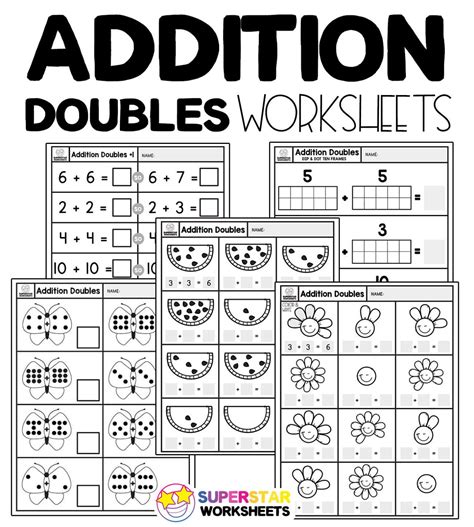 Image result for Math Addition Doubles Facts Worksheet