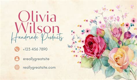 Floral Business Card Template 的图像结果