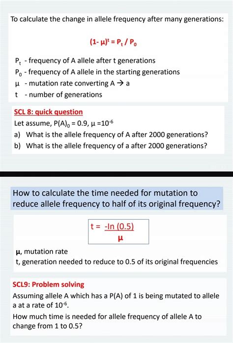 To calculate the change in allele frequency after | Chegg.com