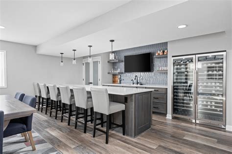 Contemporary Basement Bar Designs