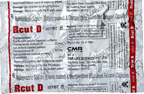 Rcut D Capsule: Uses, Side Effects, Price & Dosage | PharmEasy