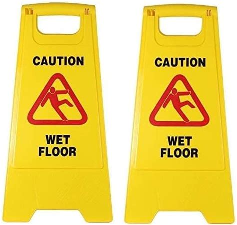 Mitrin Wet Floor Sign Board, yellow caution sign board, housekeeping ...