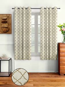 Cortina 150 cm (5 ft) Polyester Semi Transparent Window Curtain (Pack ...