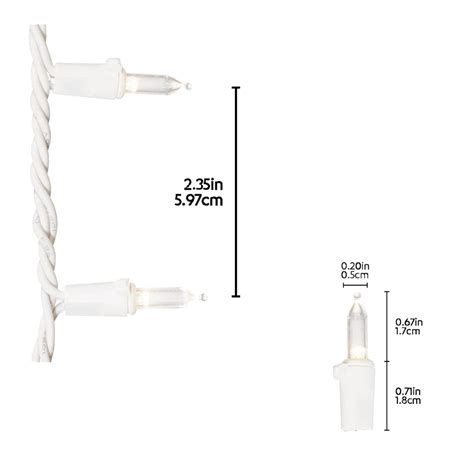 100-Count Warm White LED Mini Lights with White Wire