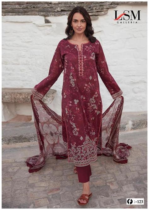 LSM Firdous Queen Vol-12 – Karachi Dress Material: Textilecatalog