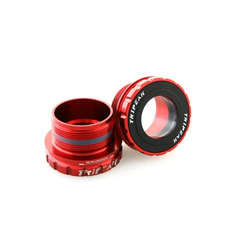 Tripeak BSA Threaded Bottom Bracket, Shimano-Road (68mm)-Red