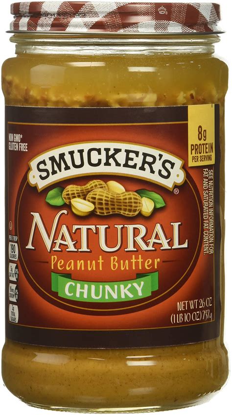Amazon.com : Smucker's Natural Creamy Peanut Butter, 26 Ounce (Pack of ...