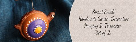 ExclusiveLane 'Spiral Snails' Hand-Painted Miniature Garden Decorative ...