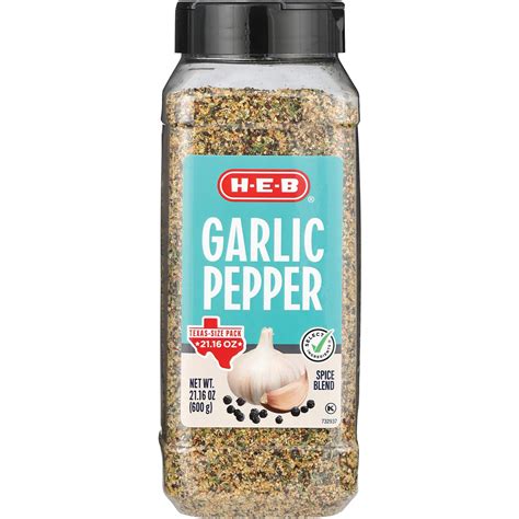 H-E-B Garlic Pepper Spice Blend - Texas-Size Pack - Shop Spice mixes at ...