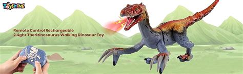 Toyshine Remote Control Rechargeable 2.4ghz Therizinosaurus Walking ...