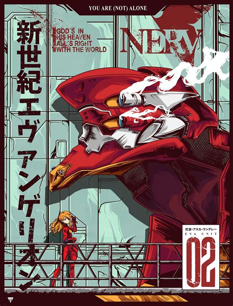 Evangelion Poster - EVA 02 by Jhony Caballero | Evangelion art, Neon ...