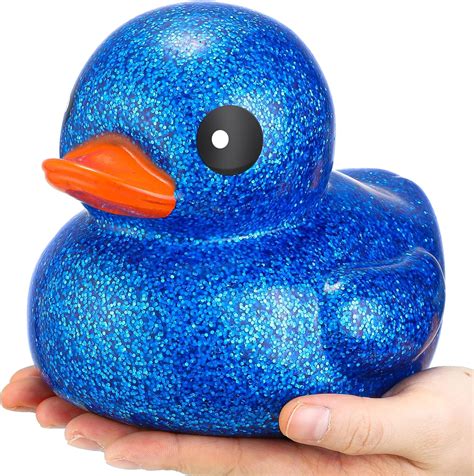 Amazon.com: Honoson 6.89 Inch Giant Glitter Rubber Duck Big Glitter Rubber Duck Large Sparkly ...
