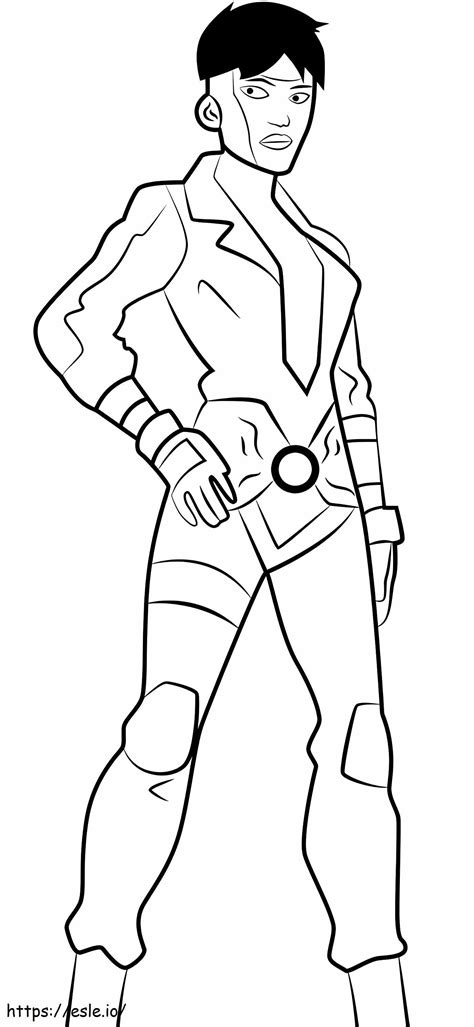 Rocket Young Justice A4 coloring page