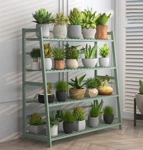 ADA Handicraft Natural Bamboo Foldable Plant Stand | Multiple Flower ...