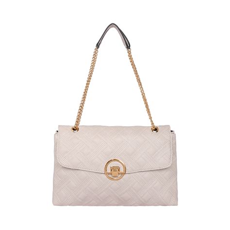 Accessorize London Women's Oversized White Ayda Quilted Adjustable Sho ...