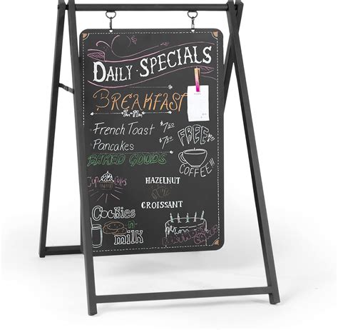 Amazon.com : Ilyapa Rustic Double Sided Swinging Chalkboard Sidewalk ...