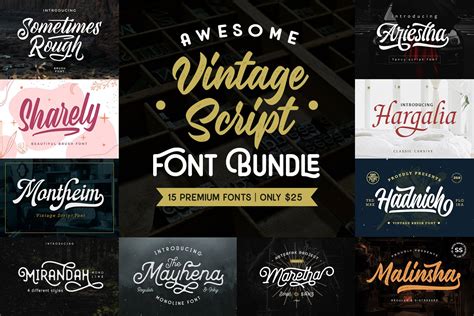 Vintage Script Fonts