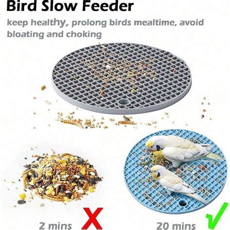 2pcs Bird Foraging Puzzle Toys, Bird Slow Feeder Mat, Interactive ...