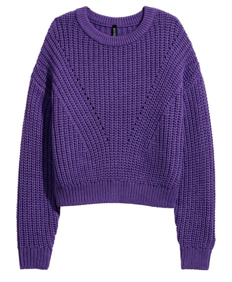 Purple knit sweater Polyvore PNG | Knitted sweaters, Sweaters for women ...