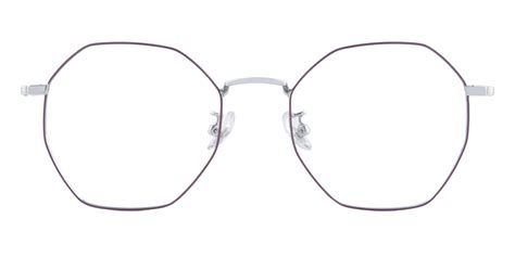 Annabel Polygon - Purple/Silver Eyeglasses