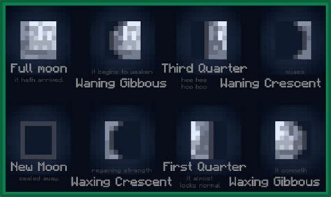 Waxing Gibbous Moon Phase Minecraft I Just Love The Way The New Moon