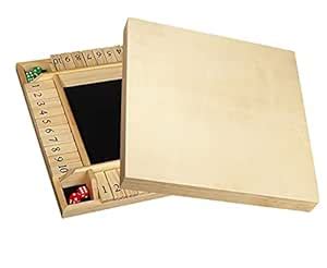 WE Games Shut The Box Board Game - Classic 4 Player Wooden Table Top ...