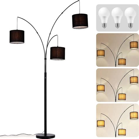 Modern Floor Lamp for Room: 3-Light Black Tree Dimmable Floor Lamps ...