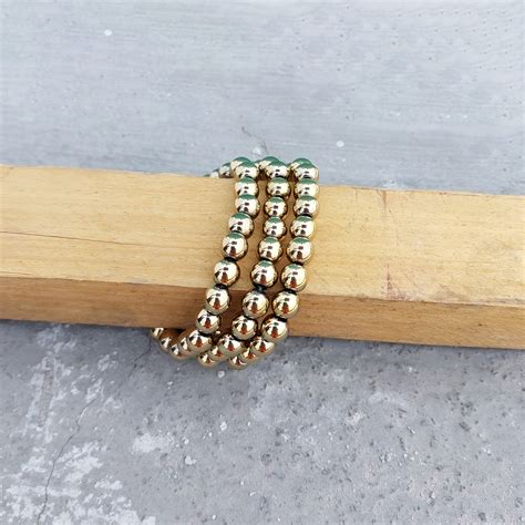 Certified Golden Pyrite 8mm Natural stone Bracelet– Imeora